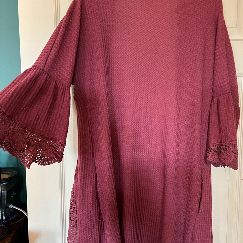 Feminine, bell sleeved, lace detail, jacket